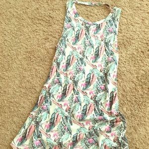 Colorful Summer Palms Vans Deep Scoop Back Tank